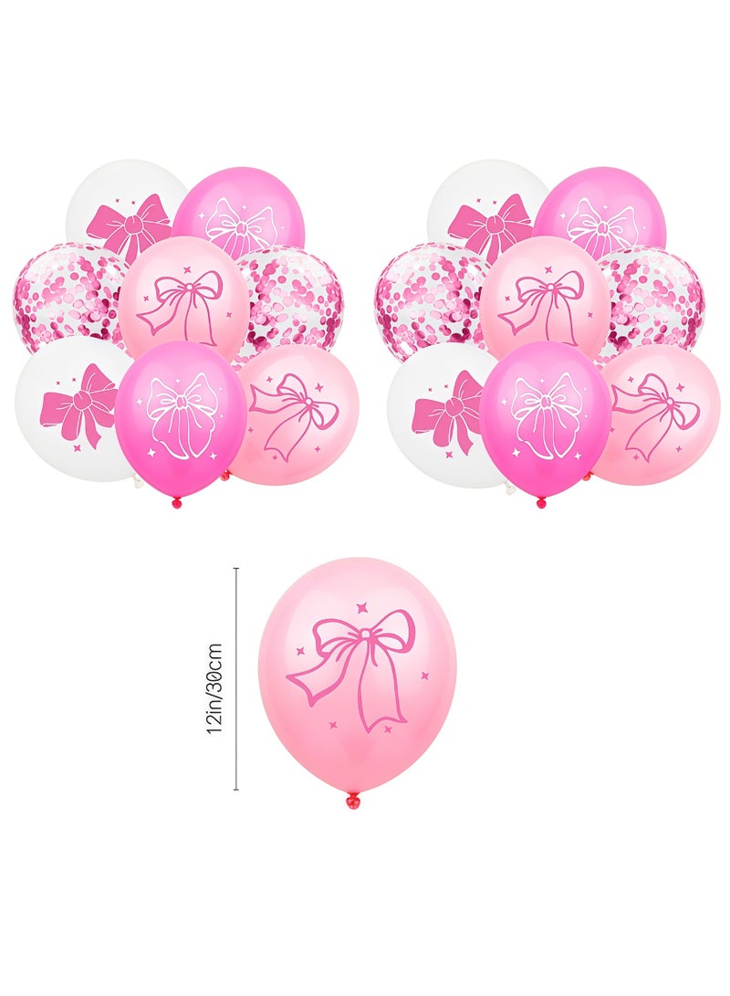 عالم البالونات قوس بالونات من اللاتكس الوردي على شكل فيونكة وإكليل - مثالي لتزيين الخلفيات في حفلات التخرج، وحفلات استقبال المولود، وحفلات الزفاف، وحفلات أعياد الميلاد، وحفلات توديع العزوبية - مناسب للاستخدام الداخلي والخارجي. - Image 2